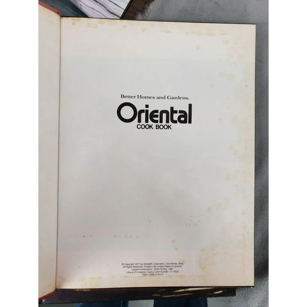 Vintage 1977 Better Homes And Gardens Oriental Cookbook‎